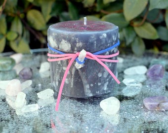 Enchanted Flame Candle, Sparkling Candle, Large Candle, Blue Candle, Candle Magic, Fairy Candle, Fairy Magic, Pillar Candle, Floral Candle