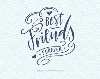 Download SVG Cuttable Vector Besties Forever SVG Vector file.