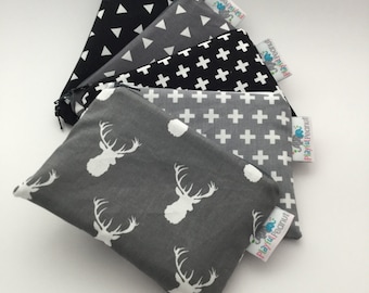 Reusable Snack Bag, Reusable Zipper Bag, Reusable Sandwich Bag, Zipper Pouch, Reusable, Crosses Snack Bag, Lunch Bag, Reusable Bag, Buck