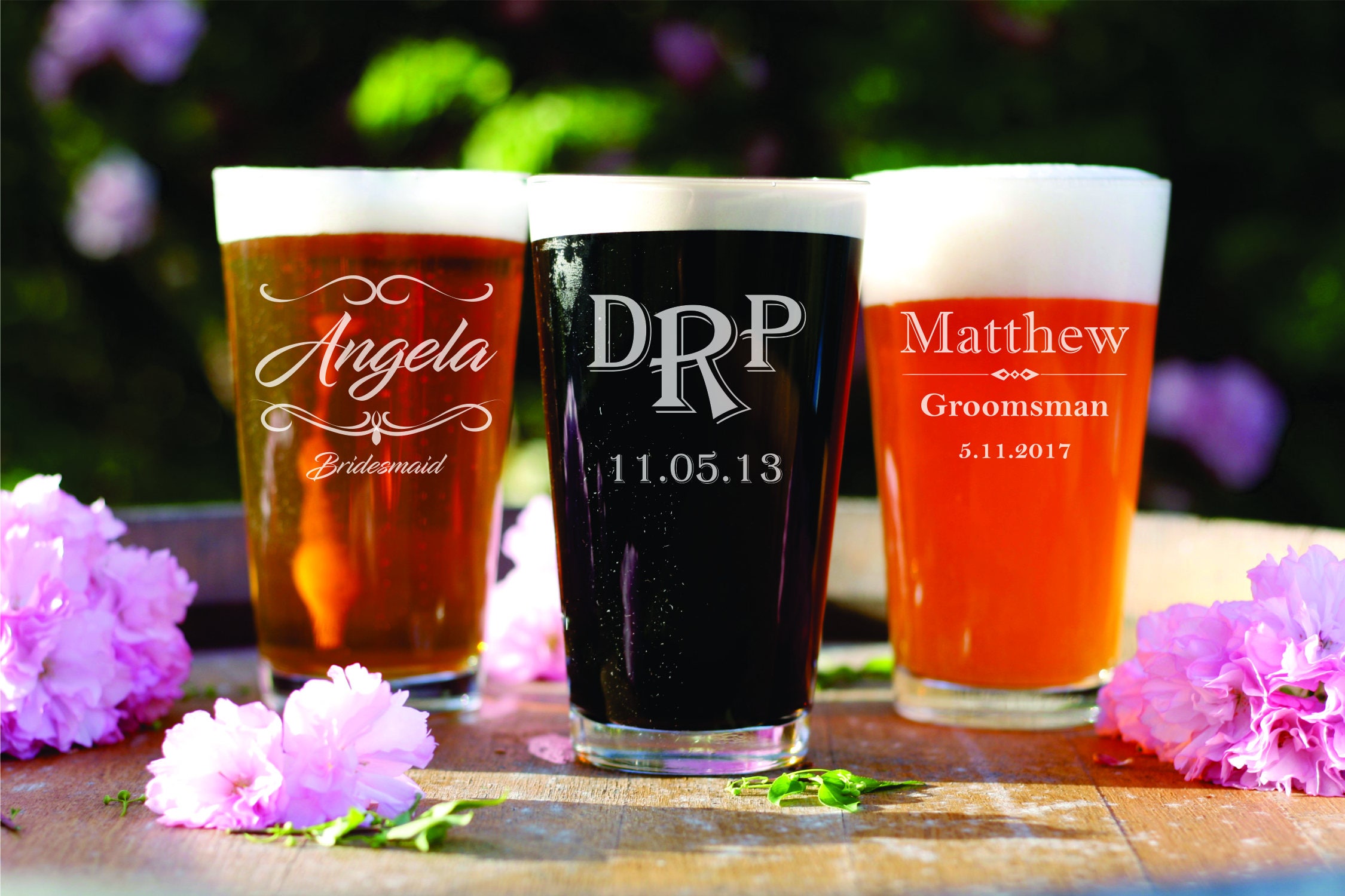 15 Custom Pint Glasses Personalized Bar Ware Gift for Him