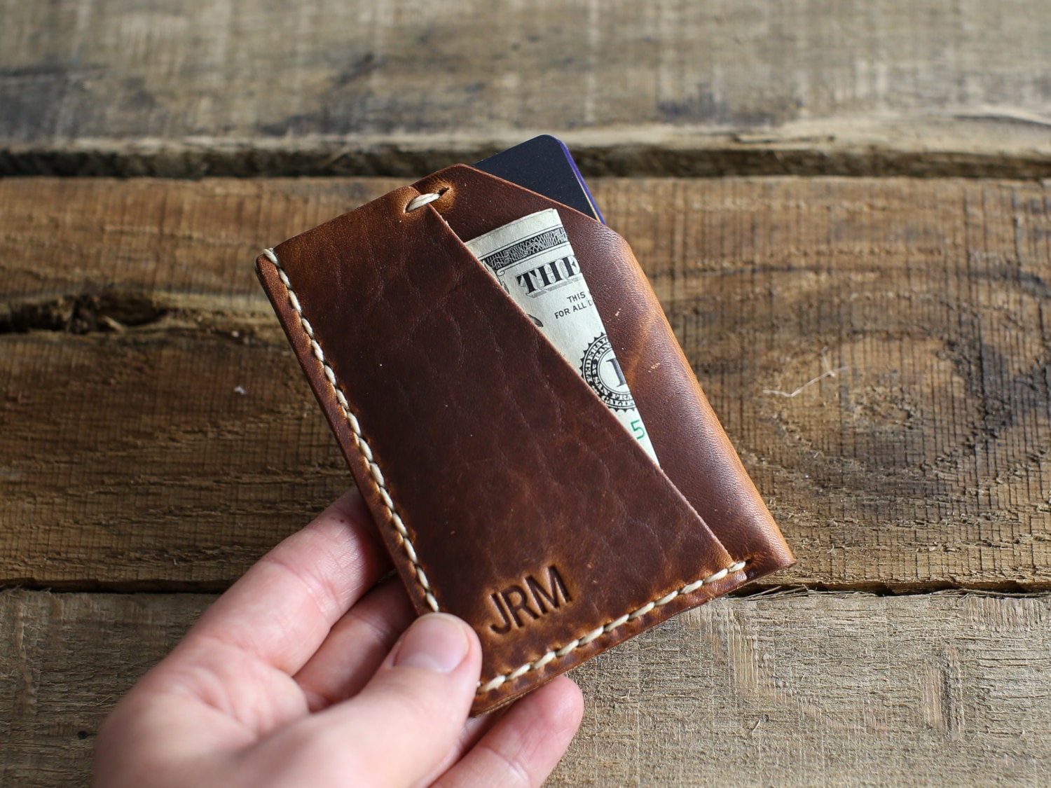 Horween Leather Wallet // Custom Slim Front Pocket Wallet