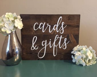 Cards and Gifts sign, Wedding Cards and Gifts Sign, Wood cards and gifts Sign, wooden cards and gifts sign, rustic cards and gifts sign