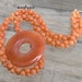 Unique Dogbone and Large Donut Red Aventurine Gemstone Beads Focal Dog Bone