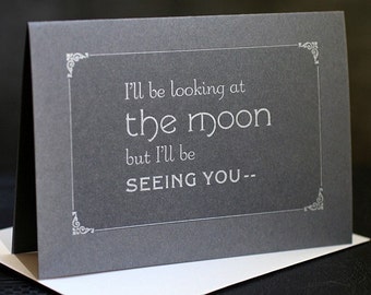 BE SEEING YOU silent film-inspired letterpress card