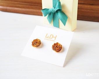 Gift for women_Earrings little roses_ Gift for her_Handmade in Italy_with Silver 925%