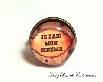 THE END• • glass cabochon ring. 7TH ART