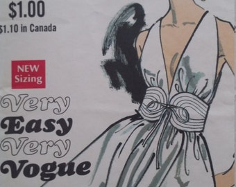 Vintage Vogue 7568 One-Piece Dress Size 12 Bust 34