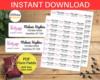 Thirty One Address Labels | Thirty One Return Address Label | Thirty One Labels | Thirty One Distributor l Avery 8160 Avery 5160