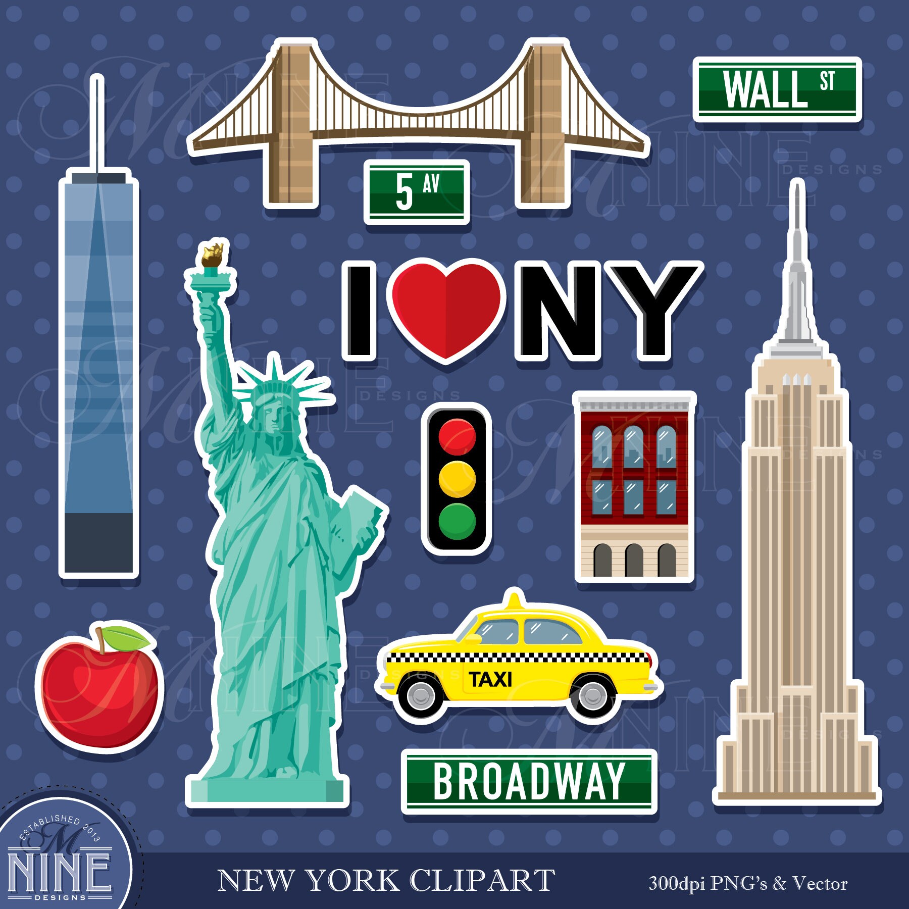 NEW YORK Sticker Clip Art / New York Clipart Downloads