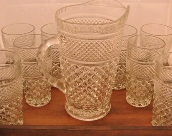 Crystal Pitcher and Tumbler Set