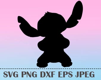 SVG Lilo and Stitch Vector Layered Cut File Silhouette Cameo Cricut Design Template Stencil Vinyl Decal Tshirt Heat Transfer Iron on