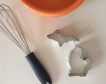 Michigan Cookie Cutter | Lower Peninsula Cookie Cutter Upper Peninsula | Michigan Upper & Lower Peninsula Cookie Cutter Set | Holiday Baking