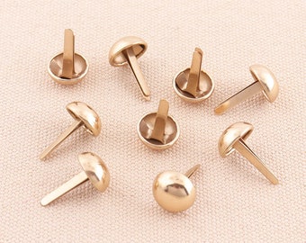 50 Round Brads Gold Head Round Brads Scrapbooking Paper Fasteners 20*12mm In Card Making