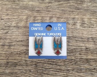 Southwest earrings, southwest bird earrings, southwest stud earrings, native american earrings, turquoise earrings, native turquoise
