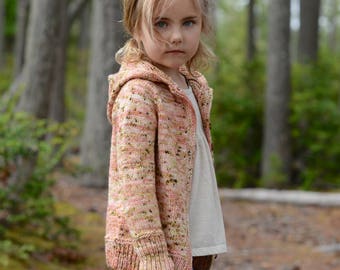 KNITTING PATTERN-The Balete Cardigan 1/2, 3/4, 5/6, 7/8, 9/10, 11/13, xsm, sm, med, med/large, large, xlarge, xxlarge, 3xlarge, 4xlarge