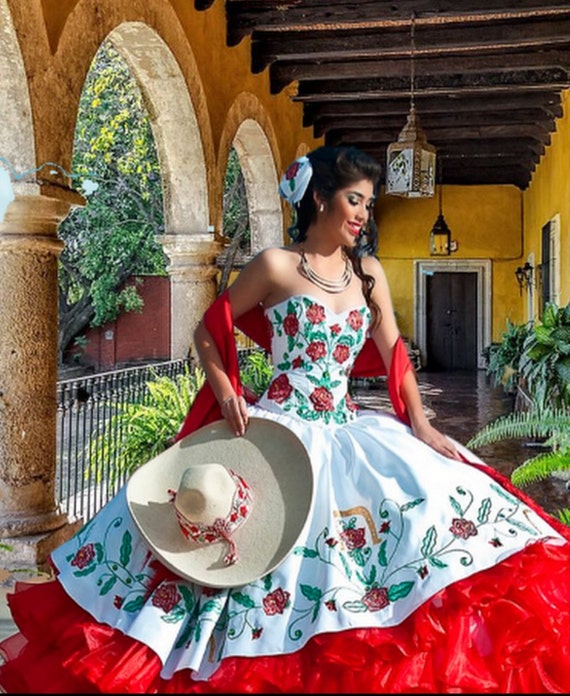 Charra Mexicana Inspired Quincea era Mexican  quincea era 