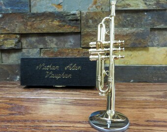 Personalized Miniature Trumpet - Music gift - Instrument (GTR20)