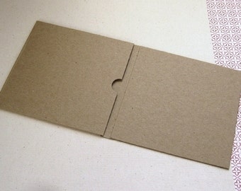 20 Eco Friendly Recycled Kraft CD or DVD Cases, One Pocket Sleeves - Wedding Favor, Boutique Photography Packaging, plain for diy