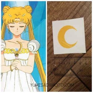 Sailor Moon , moon temporary tattoo for cosplay costume or party usagi WITH DEFFECT