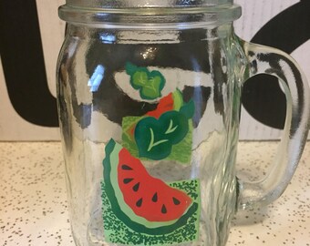 Vintage watermelon pint glass.