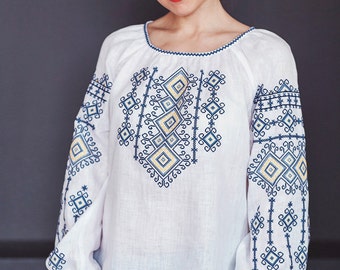 Vyshyvanka, ukranian blouse, embroidered blouse, embroidered linen blouse, ukrainian clothing