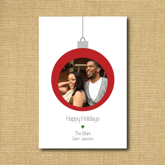 Items similar to Holiday Ornament DIY Printable Photo Card ...