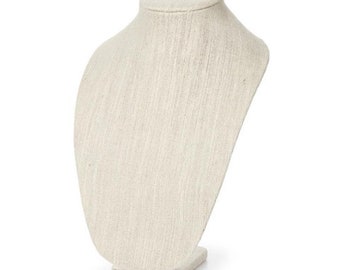 USED 12 inches Jewelry Bust, Chain Stand, Linen, Necklace Bust, Necklace Display, Jewelry Display, Supplies, Mannequin, Easel, Show Displays
