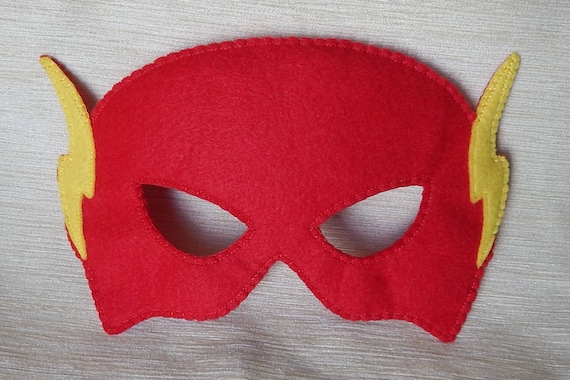 Superhero Flash mask. Felt Superhero mask. Flash mask for