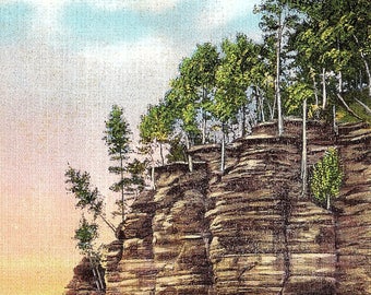 Wisconsin Dells, Wisconsin, The Palisades - Vintage Postcard - Postcard - Unused (G)