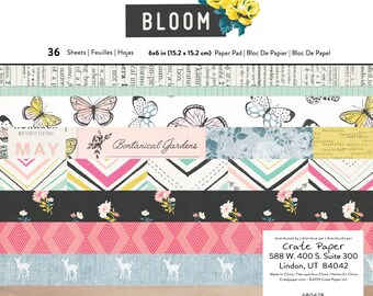 Crate Paper Maggie Holmes Bloom 6x6 Paper Pad -- MSRP 6.00