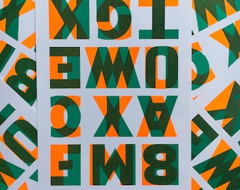 Visual Poetry Wood Type Print II
