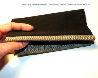 Checkbook protector made from recycled cotton