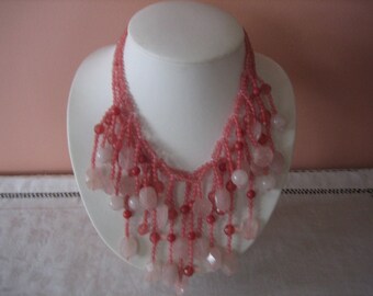 Cherry Quartz & Rose Quartz Necklace