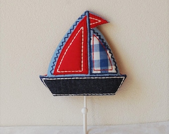 Quilted Sailboat Wall Hook