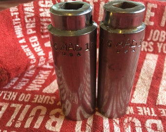 MAC Tools U.S.A. 2 Socket Lot! 1/4" Drive, 6 Point Deep Socket MD6 7mm & 12mm
