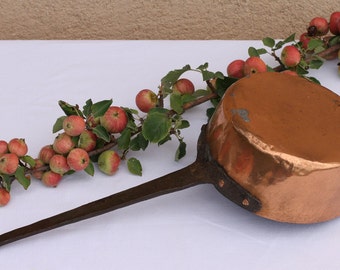 French antique copper saucepan