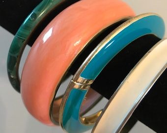 4 Assorted Bangle Style Bracelets