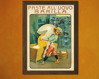 Italian Pasta Print - Vintage Food Poster Kitchen Decor Pasta Poster Kitchen Wall Art Birthday Gift Idea Pasta Poster