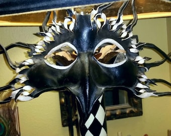 VINTAGE HANDMADE LEATHER Mask