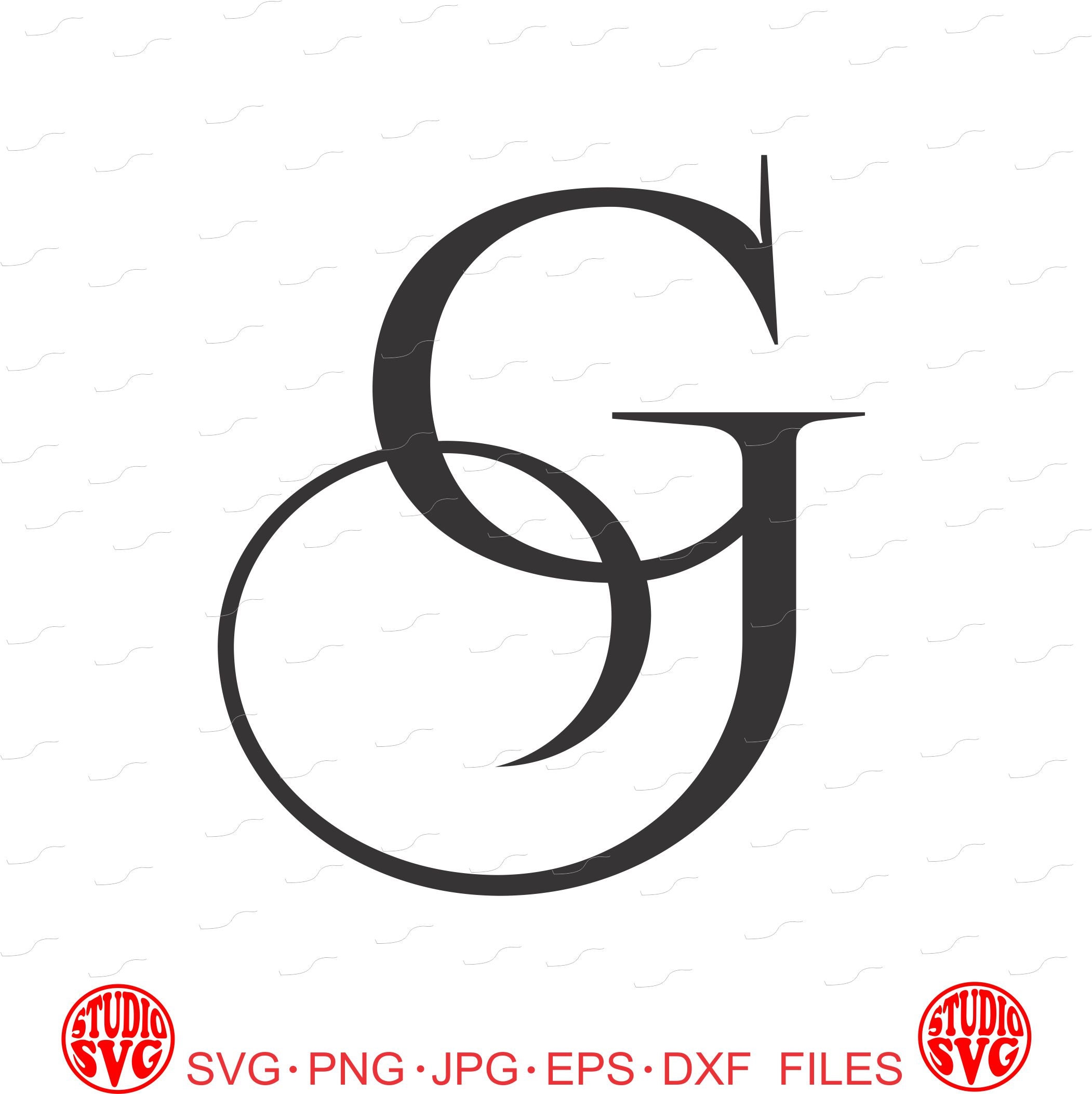 Digital Cut File Letters Letter G G Monogram G