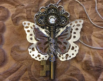 Butterfly Key Stone Pendant