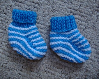 Bootees, Boys Stripey Socks, Baby Shoes