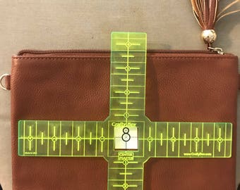 Embroidery Centering Ruler - Acrylic Centering Ruler - Embroidery Supplies - Monogram Ruler - Sewing Ruler