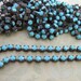 On SALE NEW Flea Market Style Brown Patina brass Opaque Ocean Blue cup chain Czech 4.2mm ss18