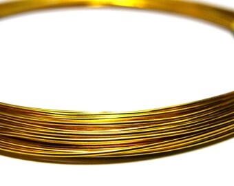10 m Soft Aluminium Wire - Nickel Free - GOLD - 0.8 mm (20 Ga)
