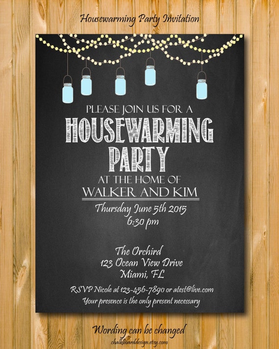 Housewarming party invitation DIY Party invitation