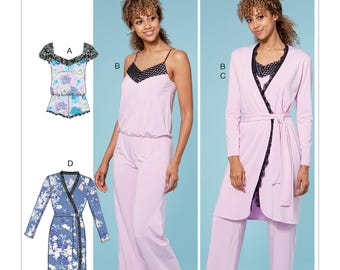 McCall's Pattern M7698 Misses' Lounge Romper, Jumpsuit, Robes and Belt