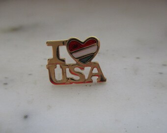 Vintage Avon "I Love USA" Tac Pin - Lapel Pin