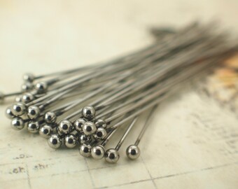 20 Stunning 2mm Ball Head Pins Stainless Steel - 24 or 22 gauge - You Pick Length - Straight and Consistent - 100% Guarantee