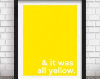 Yellow Coldplay Lyrics Print PDF/JPG - Download - Digital - Printable